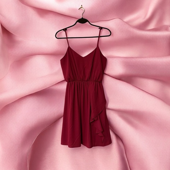 Everly Raspberry Pink Slip Dress - Picture 4 of 13